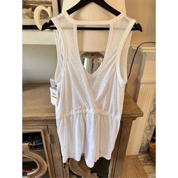 Becca NWT Beach Date Open Back Cover-Up Romper In White Size Small - Picture 7 of 11
